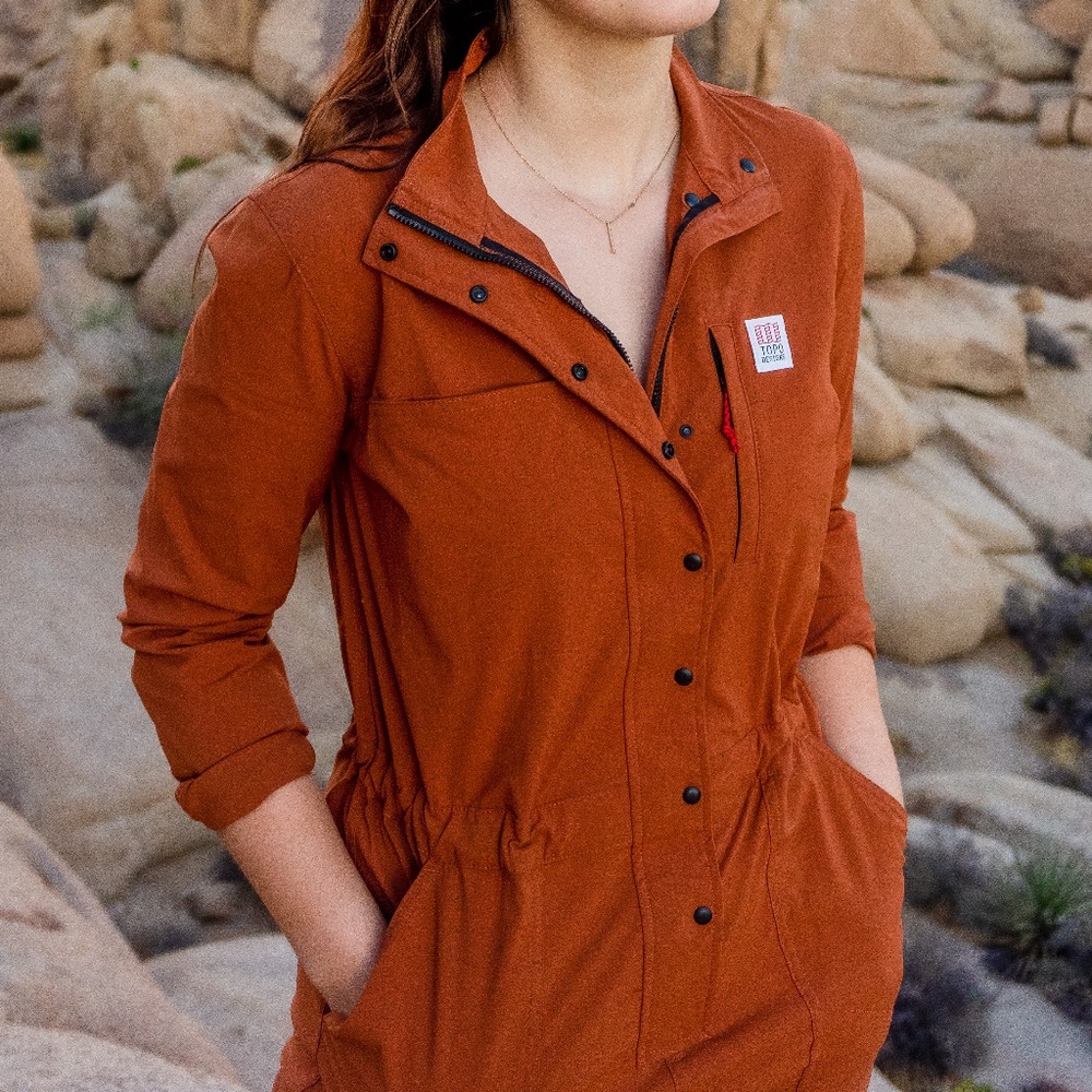 Topo Designs Women's Brick Red Jumpsuit